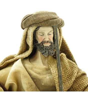 Natività in Poliresina e Tessuto H.30 cm