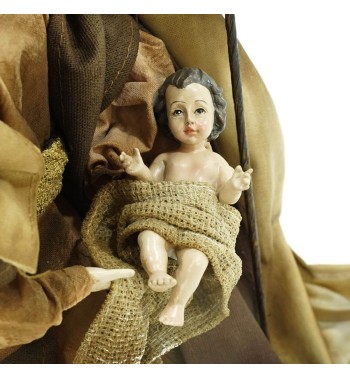 Natività in Poliresina e Tessuto H.30 cm