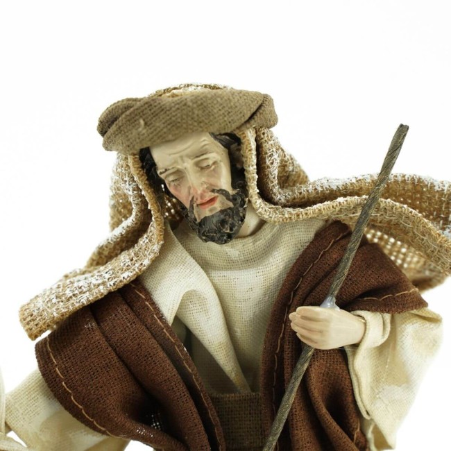 Natività in Poliresina e Tessuto H.20 cm