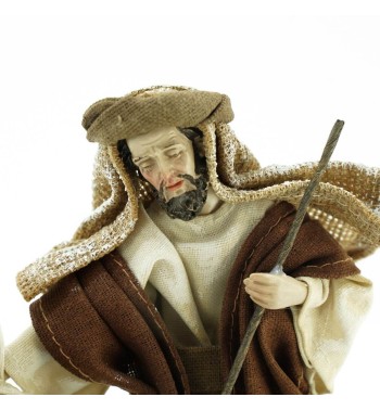 Natività in Poliresina e Tessuto H.20 cm