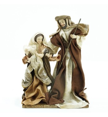 Natività in Poliresina e Tessuto H.20 cm