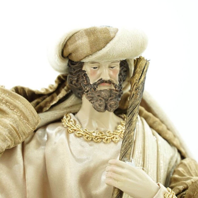 Natività in Poliresina e Tessuto H.43 cm