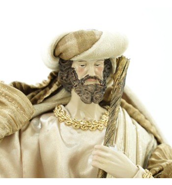 Natività in Poliresina e Tessuto H.43 cm