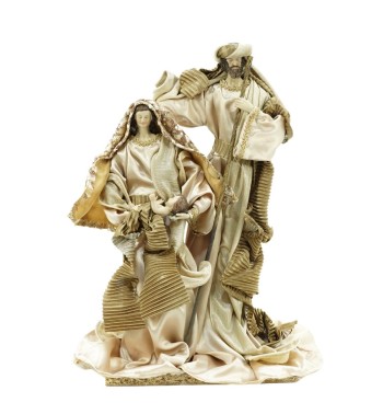 Natività in Poliresina e Tessuto H.43 cm