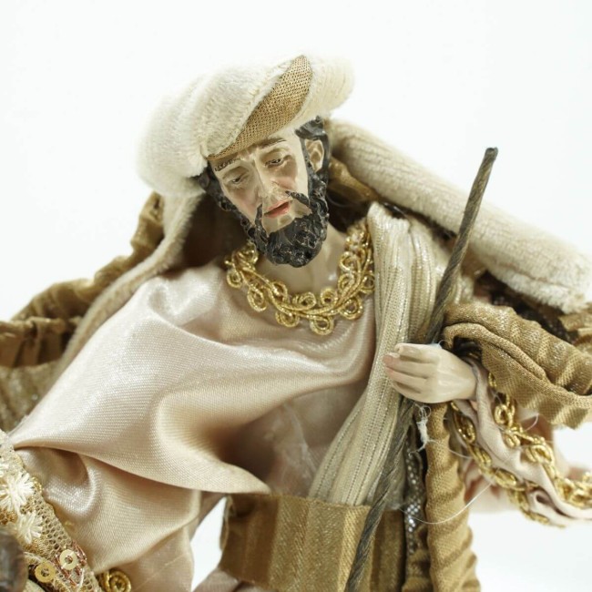 Natività in Poliresina e Tessuto H.20 cm