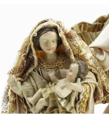 Natività in Poliresina e Tessuto H.20 cm