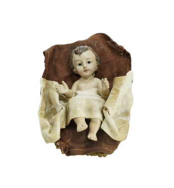 Natività in Poliresina e Tessuto 8 Pz. H.25 cm