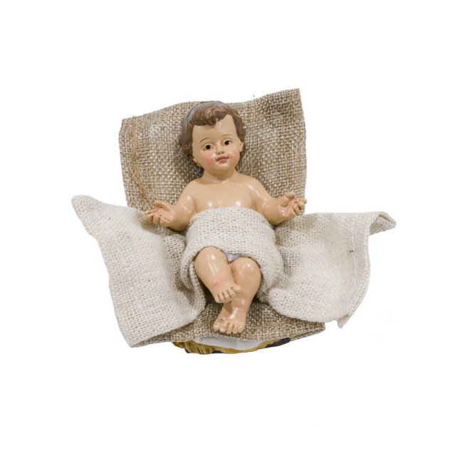 Natività in Poliresina e Tessuto 8 Pz H.20 cm