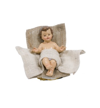 Natività in Poliresina e Tessuto 8 Pz H.20 cm