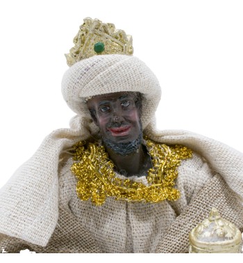 Natività in Poliresina e Tessuto 8 Pz H.20 cm