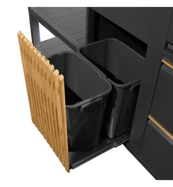 Cucina da Giardino in Acciaio e Teak - Stoccolma