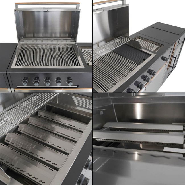 Cucina Outdoor in Acciaio e Pietra Sinterizzata - Copenaghen