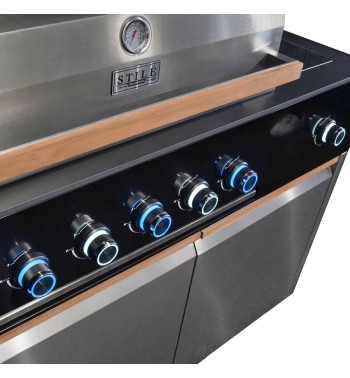 Cucina Outdoor in Acciaio e Pietra Sinterizzata - Copenaghen