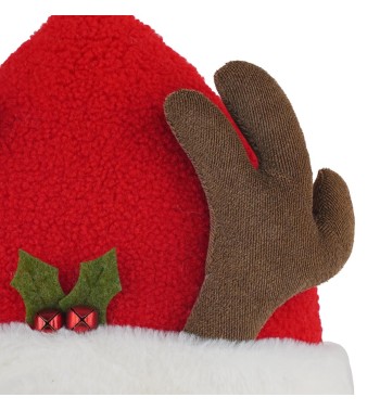 Cuscino Natalizio a Forma di Gnomo 37x13xH.49 cm