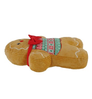 Cuscino Natalizio a Forma di Omino di Pan di Zenzero 43x12xH.56 cm