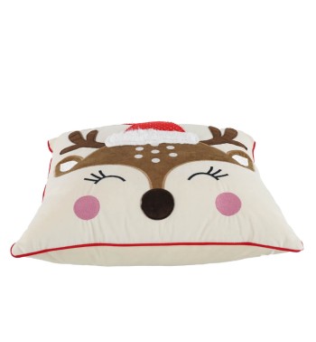 Cuscino Natalizio con Renna 45x45cm
