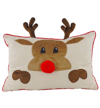 Cuscino Natalizio con Renna 50x35 cm