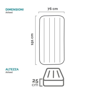 Materasso Gonfiabile Intex Dura-Beam Standard Prestige Downy 64106
