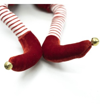 Elfo di Natale con Salopette Rossa H.51 cm