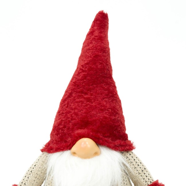 Gnomo Natalizio Seduto con Salopette H.57 cm