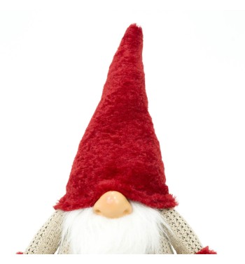 Gnomo Natalizio Seduto con Salopette H.57 cm