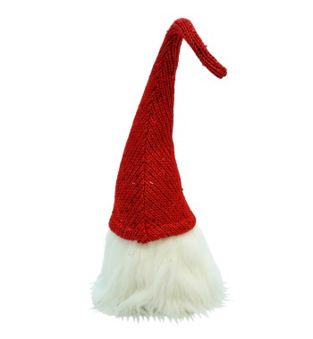 Testa di Gnomo Natalizie Rosso/Grigio H.56 cm