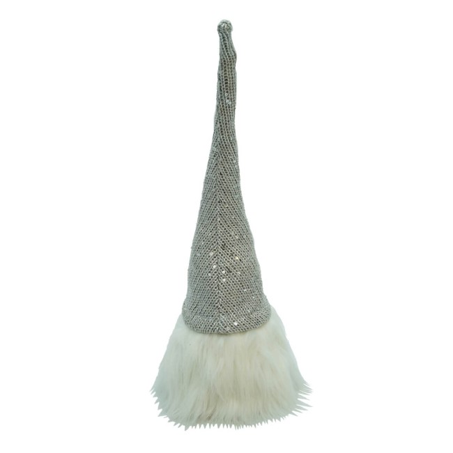 Testa di Gnomo Natalizie Rosso/Grigio H.56 cm