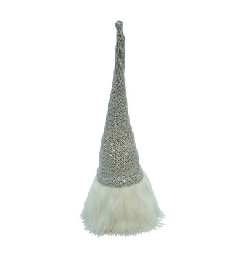 Testa di Gnomo Natalizie Rosso/Grigio H.56 cm