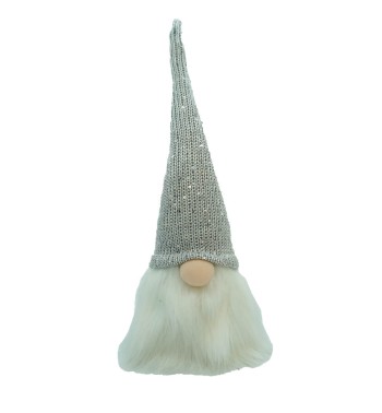 Testa di Gnomo Natalizie Rosso/Grigio H.56 cm