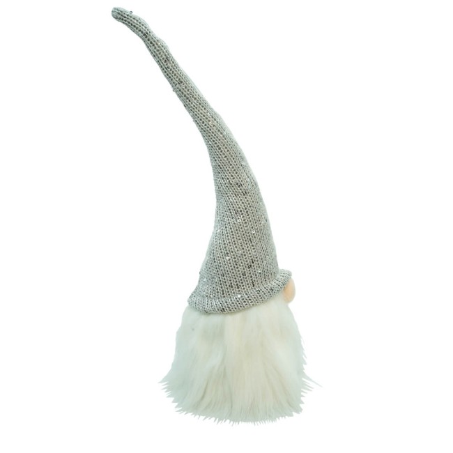 Testa di Gnomo Natalizie Rosso/Grigio H.40 cm