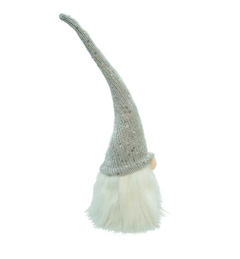 Testa di Gnomo Natalizie Rosso/Grigio H.40 cm