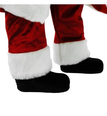 Babbo Natale in Piedi con Abito Rosso e Gilet a Strisce H.60 cm