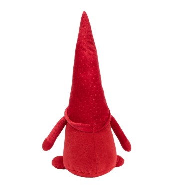 Gnomo Natalizio con Abito Rosso e Barba Beige 2 Misure