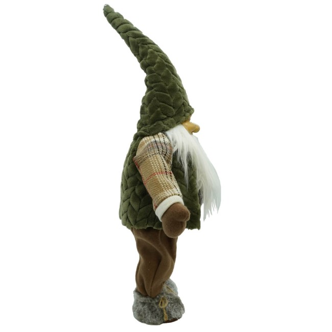 Gnomo Natalizio in Tessuto e Velluto H.66 cm 2 Colori