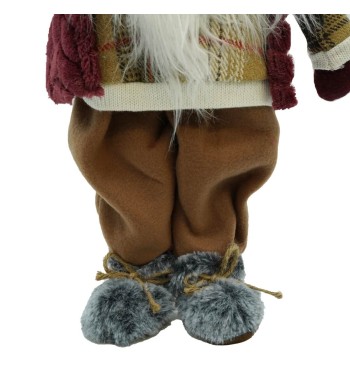 Gnomo Natalizio in Tessuto e Velluto H.66 cm 2 Colori