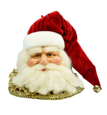 Testa di Babbo Natale da Appendere H.61 cm