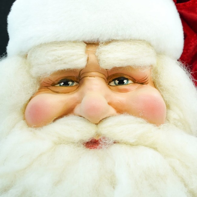 Testa di Babbo Natale da Appendere H.61 cm
