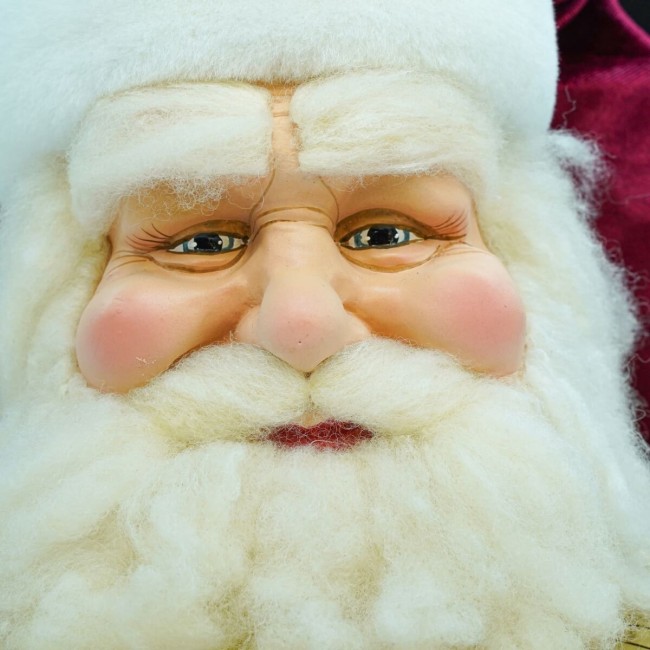Testa di Babbo Natale da Appendere H.61 cm