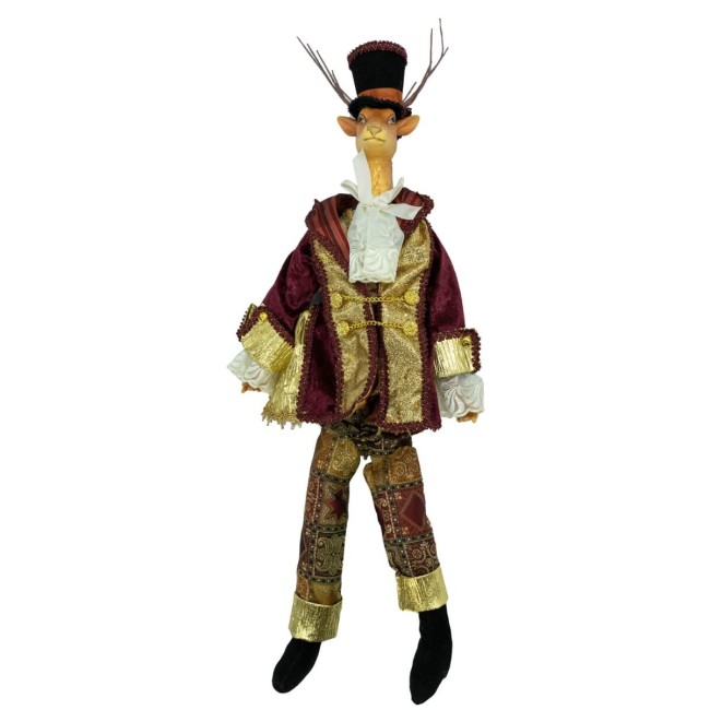 Renna Natalizia Burgundy e Oro H.30 cm