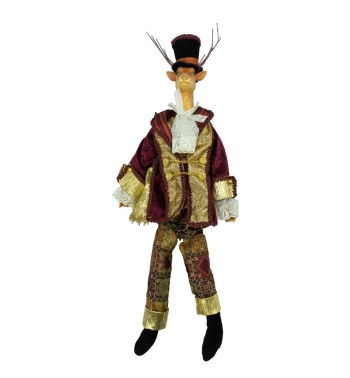 Renna Natalizia Burgundy e Oro H.30 cm