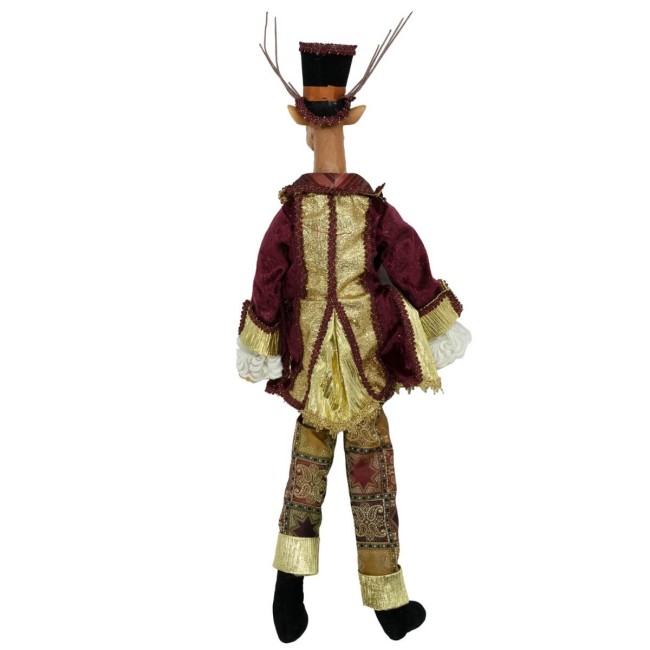 Renna Natalizia Burgundy e Oro H.30 cm