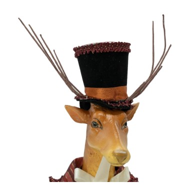 Renna Natalizia Burgundy e Oro H.30 cm