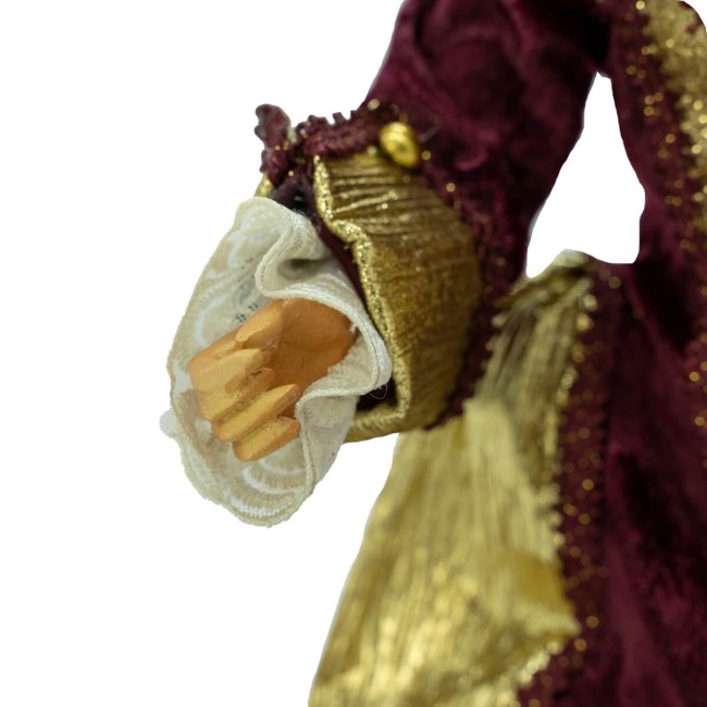 Renna Natalizia Burgundy e Oro H.30 cm