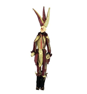 Jolly con Abito Burgundy e Oro H.90 cm