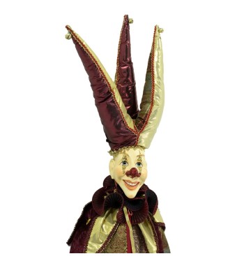 Jolly con Abito Burgundy e Oro H.90 cm