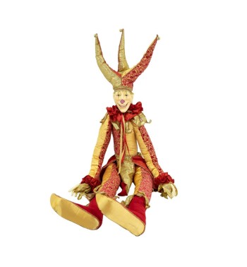 Jolly con Abito Rosso e Oro H.150 cm