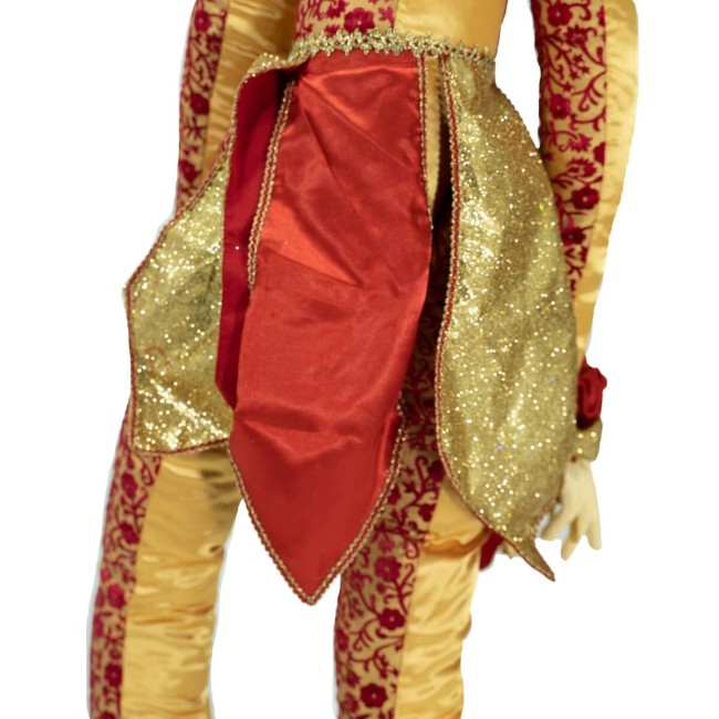 Jolly con Abito Rosso e Oro H.150 cm