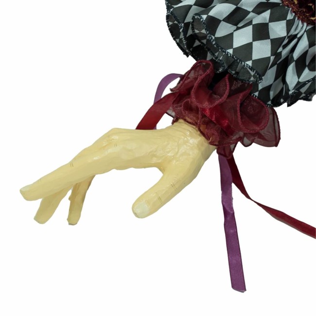 Jolly con Abito in Velluto Bordeaux Oro Viola e Blu H.150 cm