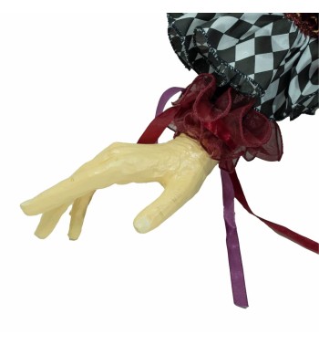 Jolly con Abito in Velluto Bordeaux Oro Viola e Blu H.150 cm