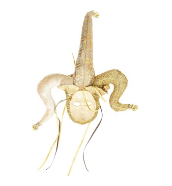 Maschera Jolly Natalizia Oro 30x30 cm